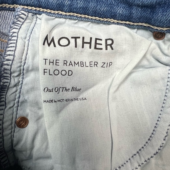 MOTHER Women's High Rise Jeans - Light Blue Straight-leg Size 28x28 Denim Jeans - Picture 10 of 11